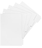 5 CUT WHITE PLAIN A4 DIVIDERS PUNCHED 7 HOLE