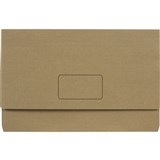 MARBIG ENVIRO DOCUMENT WALLETS 100 RECYCLED FOOLSCAP KRAFT Pack of 10 