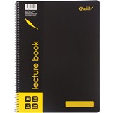 QUILL LECTURE BOOK 70GSM PP A4 BLACK 140 PAGES
