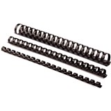 FELLOWES BINDING COMB Plastic 21 Ring 12mm Round Black Pack of 100