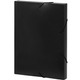 MARBIG DOCUMENT BOX A4 STRAP BLACK 30MM DEPTH HOLDS 300 SHEETS