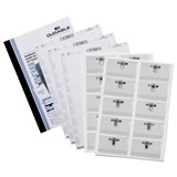 DURABLE NAME BADGE SET WITH CLIP  INSERTS 54 x 90mm Pack of 20