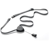 DURABLE LANYARD FLEX WITH BADGE REEL BLACK PACK OF 10