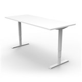 Boost Electric Height Adjustable Desk 1500Wx750D White Top White Frame