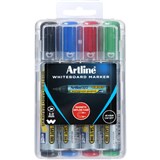 ARTLINE 577 WHITEBOARD MARKERS BULLET HARD CASE ASSORTED PACK OF 4
