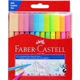 FABERCASTELL CONNECTOR PENS ASSORTED PASTEL PK12