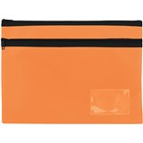 Celco Pencil Case 2 Zips Large 350x260mm Orange