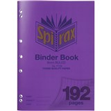 SPIRAX BINDER BOOK P128 A4 192 PAGE 8MM RULED