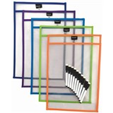 PROTEXT REWRITABLE POCKETS A3 WITH BLACK MARKERS ASSORTED PACK OF 5