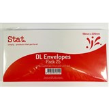 Stat Peel And Seal Envelope DL Secretive White Pack of 25