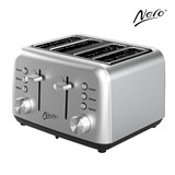 NERO 4 SLICE TOASTER CLASSIC STYLE STAINLESS STEEL