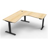 RAPIDLINE BOOST PLUS CORNER WORKSTATION 1500WX750DX1270MMH OAK TOP BLACK LEGS
