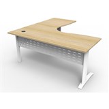 RAPIDLINE DELUXE RAPID SPAN CORNER WORKSTATION 18001800W X 750D X 730MMH OAKWHITE