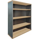 RAPIDLINE RAPID WORKER BOOKCASE 3 SHELVES 900WX315DX 1200MMH OAK AND IRONSTONE