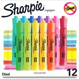 SHARPIE TANK HIGHLIGHTER MARKER CHISEL TIP ASSORTED COLOUR PK12