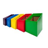 VISIONCHART CREATIVE KIDS CARDBOARD BOOK BOX ASSORTED COLOURS PK5