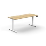 RAPIDLINE BOOST MANUAL HEIGHT ADJUSTABLE SINGLE WORKSTATION 1500WX7051155MMH OAKWHITE