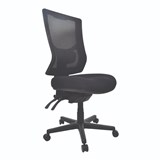 BURO METRO II 247 HIGH BACK CHAIR NO ARMS NYLON BASE SEAT SLIDE MESH BACK BLACK