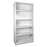 STEELCO BOOKCASE 4 SHELVES 900W X 400D X 2000MMH ALL WHITE