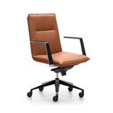 RAPIDLINE MIRAGE EXECUTIVE CHAIR MEDIUM BACK WITH ARMS TAN LEATHER