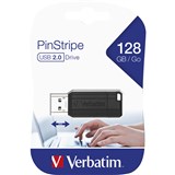 VERBATIM STORE N GO 128GB BLACK USB PINSTRIPE