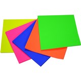 RAINBOW KINDER SQUARES FLURO 125MM 85GSM ASSORTED PACK OF 100