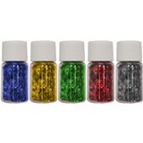 RAINBOW GLITTER SMALL VIALSX12 ASSORTED COLOURS