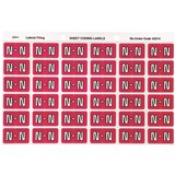 ALPHABETICAL COLOUR CODING LABEL SHEET N PK OF 180