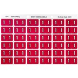 AVERY NUMERIC CODING LABEL 1 SIDE TAB 25X38MM MAGENTA PACK OF 180