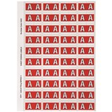 AVERY ALPHABET CODING LABEL A SIDE TAB 25X42MM RED PACK OF 240     44501