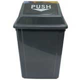 CLEANLINK RUBBISH BIN WITH BULLET LID 40L GREY