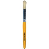 EDVANTAGE STUBBY PAINT BRUSHES STUBBY ROUND HOGS HAIR BRISTLE BRUSH  WOODEN PK12