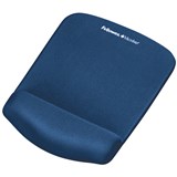 FELLOWES MOUSE PAD WRIST REST Plush Touch Lycra W Microban Blue