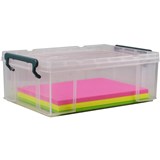 ITALPLAST 10L STACKA STORAGE Box With Lid 10L Clear
