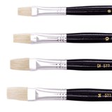 JASART HOG BRISTLE SERES 577 FLAT BRUSH SIZE 4 PACK OF 12