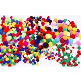 JASART POM POMS ASSORTED COLOURS 25MM PK100