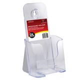 DEFLECTO BROCHURE HOLDER DL SINGLE TIER FREE STANDING AND WALL MOUNT