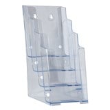 DEFLECTO BROCHURE HOLDER 77701 DL 4 TIER FREE STANDING  WALL MOUNTABLE