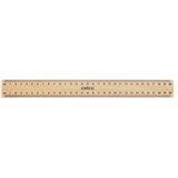 POLISHED METAL EDGE WOODEN RULER 30cm Ruler