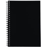 SPIRAX 512 NOTEBOOK HARDCOVER A4 100 LEAF BLACK SIDE OPEN
