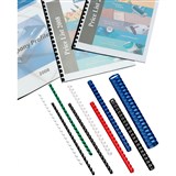 GBC PLASTIC BINDING COMB 12mm 21 Ring 95 Sheets Capacity Black Pack of 100