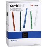 GBC PLASTIC BINDING COMB 25mm 21 Ring 225 Sheets Capacity BLACK Pack of 50