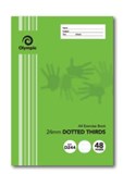 OLYMPIC D244 EXERCISE BOOKS 48 PAGE A4 24mm dotted thirds 