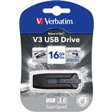 VERBATIM STORE N GO VERSION 3 V3 Flash  USB DRIVE 16GB GREY