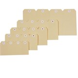 ESSELTE BUFF SHIPPING TAGS No 2 40x82MM bx1000
