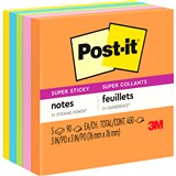 POSTIT SUPER STICKY NOTES 6545SSUC  645SSAU 76X76MM PK5