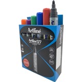 ARTLINE 577 DRYSAFE WHITEBOARD MARKERS ASSORTED 8 COLOURS BX12