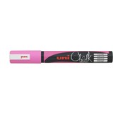 UNI CHALK MARKER 25MM BULLET TIP FLUORO PINK