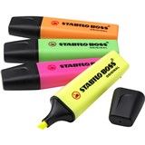 704 STABILO BOSS HIGHLIGHTER ASSORTED WALLET OF 4 WLT4