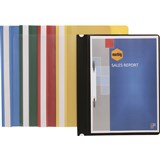 A4 MARBIG STANDARD PP FLAT FILES  CLEAR FRONT  BLUE